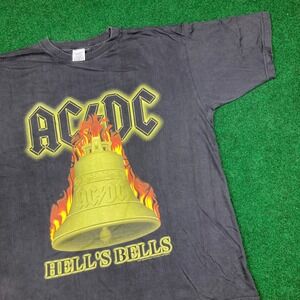 Vintage ACDC Shirt Mens XL Black 2001 Hells Bells World Tour Concert Promo Y2K